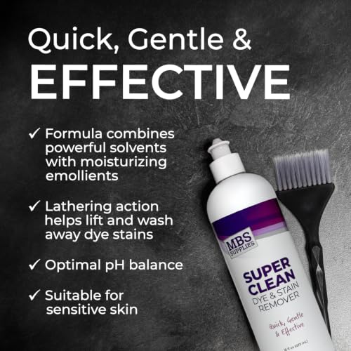 Super Clean Dye & Stain Remover 16 oz Pack of 2 for Hair Color Stains – Gentle & Skin Safe