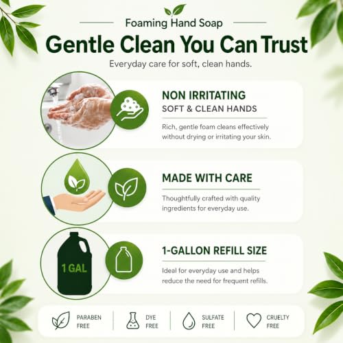 GreenFist Unscented Foaming Hand Soap Refill 128oz - Made in USA