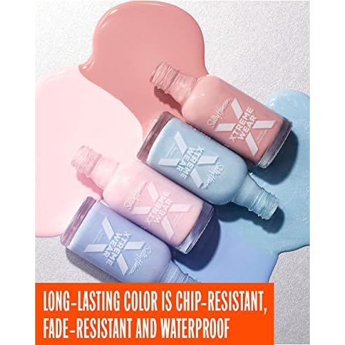 Sally Hansen Xtreme Wear Nail Polish, Streak-Free, Shiny Finish, Long-Lasting Nail Color, Jazzy Jade, 0.12 fl oz (Pack of 2)
