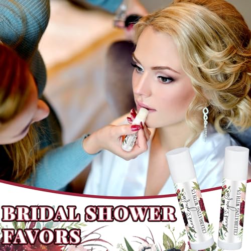 Wedding Flower Lip Balm Favors Bulk 50pcs - Bridal Shower & Wedding Gifts