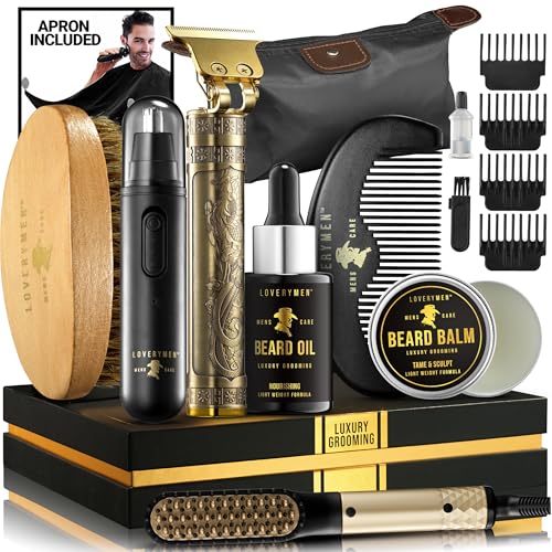 Extra Large Grooming Beard Kit for Men - Trimmers, Oil, Balm & More - Fathers Day Gift