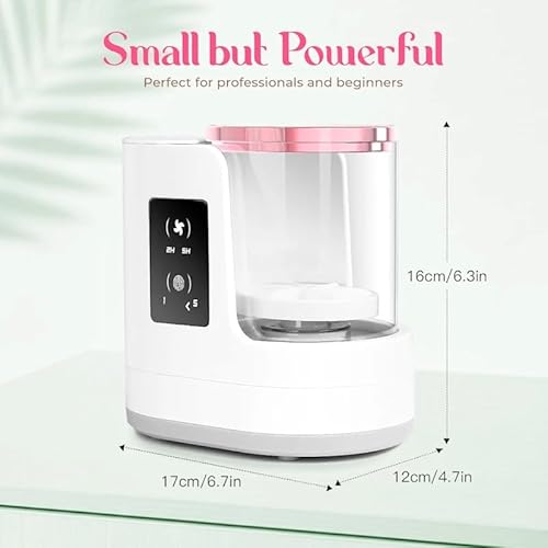 BRISEL 3-in-1 Electric Makeup Brush Cleaner & Dryer, USB Automatic with LED Light, Fast Deep Cleaning & Quick Drying for All Brush Sizes, White & Rose Gold Beauty Tool