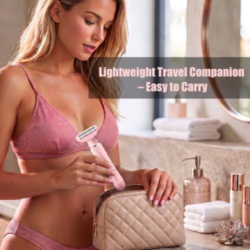 VGR 761 4-in-1 Lady Shaver Pink – Waterproof IPX5 Interchangeable Trimmer