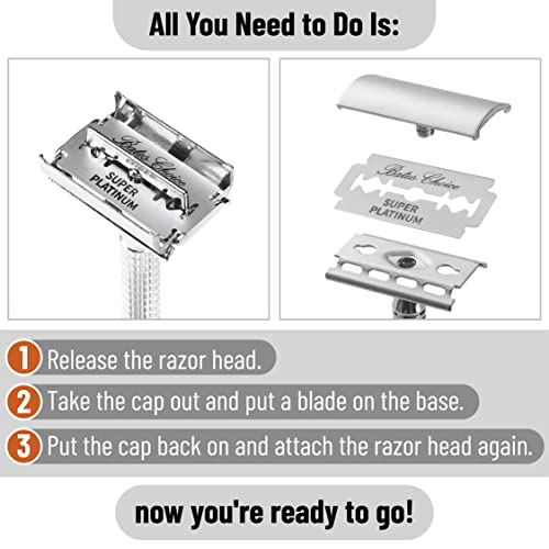 Bates Double Edge Razor Blades - 1000 Pack Stainless Steel Safety Blades