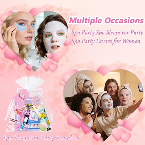 Spa Party Favors Set 224 Pieces for Women with Masks, Creams, Lip Balms & Bath Bombs