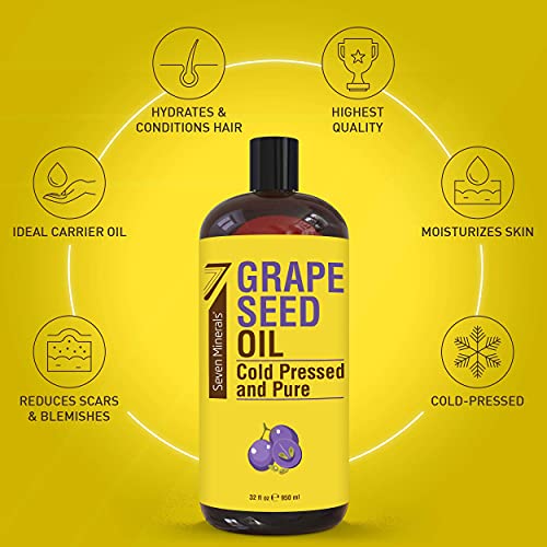 Seven Minerals Pure Grapeseed Oil & Pure Castor Oil