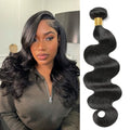 Natural Black 12A Body Wave Human Hair Extensions - 10 Inch Single Bundle