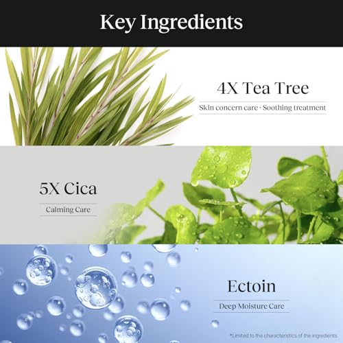 Tea Tree Relief Cotton Mask, Soothing & Hydrating, Vegan, Korean Skin Care Face Mask 23g*5sheets