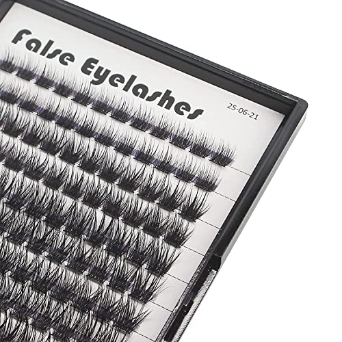Large Tray- 120 Clusters Mixed 10-12-14-16mm/12-14-16mm /14-16-18mm Wide Stem Individual False Eyelashes D Curl Eyelashes Makeup DIY Eye Lashes Extensions (8-10-12-14mm)