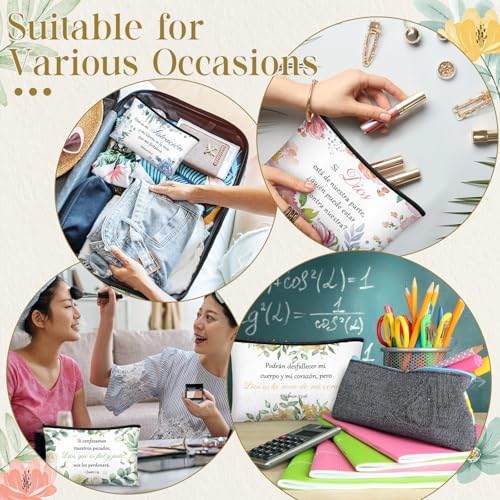 30 Pcs Christian Makeup Bags - Spanish Bright Style Religious Gifts for Women