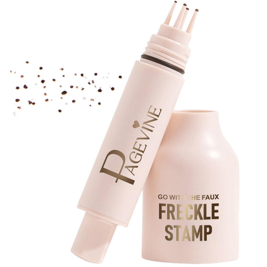 Faux Freckle Stamp Pen, Waterproof Fake Freckles Stain Pen, Quick-Dry Natural-Looking Freckle Stamp Marker Pencil Tool for Sunkissed Look, Upgrade Liquid Freckle Stain Stamp, Long-Lasting (Espresso)