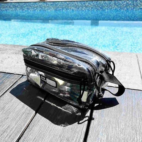 Rough Enough Clear Travel Toiletry Bag for Men Women Traveling Toiletries Essentials Shaving Hygiene Dopp Kit