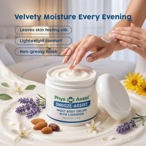 Lavender Body Cream - Nourishing Nighttime Moisturizer 6 oz