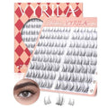 Lash Clusters 0.05mm PBT Fiber Eyelash Clusters, 0.1mm Superfine Invisiband D Curl Diy Lash Extension, 80pcs 8-16mm Individual Lashes Clusters Like Eyelash Extensions (Divine-D-8-16Mix)