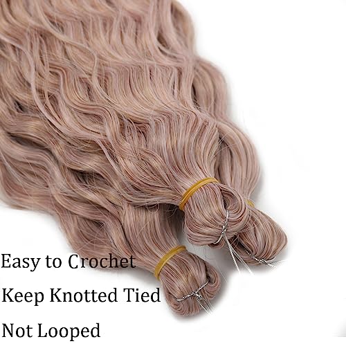 Ocean Wave Crochet Hair Extensions 30 Inch 3 Packs Blond Pink White