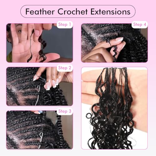 Black 20 Inch Burmese Curly Human Hair Crochet Bundles 100G - Natural Shine