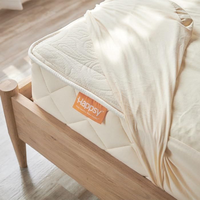Happsy Organic Full Mattress Protector Pad - Waterproof, Breathable, 15in Deep Fitted Cover