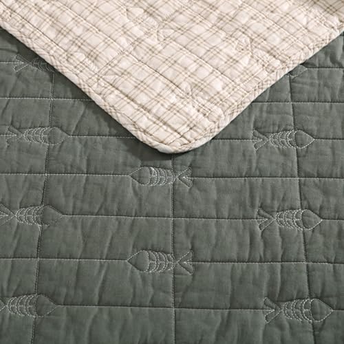 Twin Cotton Sheet Set with Pillowcases - Eddie Bauer Troutdale Green