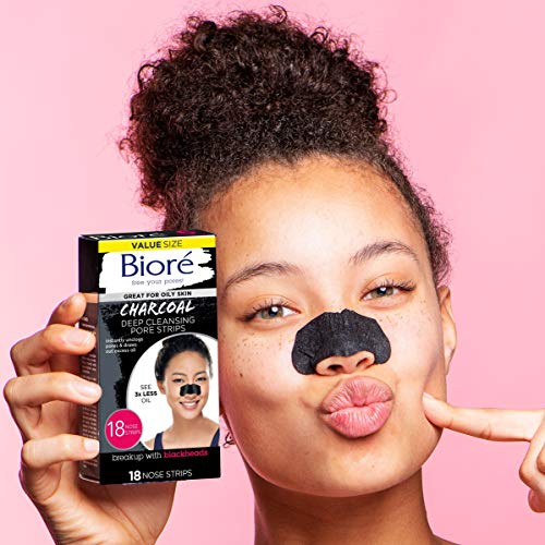 Bioré Charcoal Nose & Face Pore Strips Pack - Deep Cleansing & Blackhead Removal