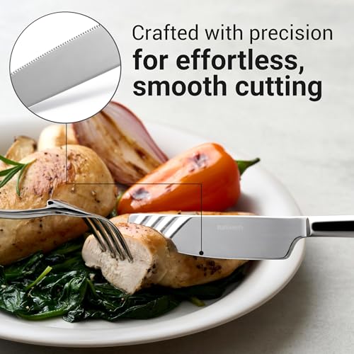 40-Piece Flatware Set for 8 - Stainless Steel Silverware, Durable & Rust-Resistant