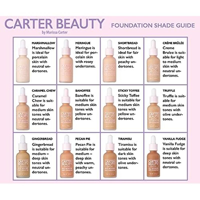 Half Measure Dewy Foundation - Vanilla Fudge by Carter Beauty for Women - 1.01 oz Foundation