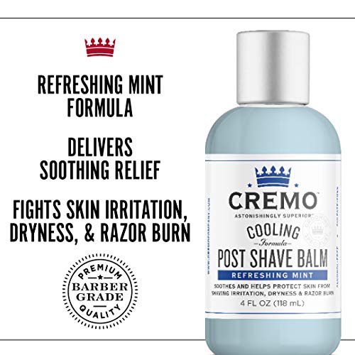 Cremo Barber Grade Cooling Shave Cream & Cooling Formula Post Shave Balm, Soothes, Cools And Protects Skin From Shaving Irritation, Dryness and Razor Burn, 4 Oz
