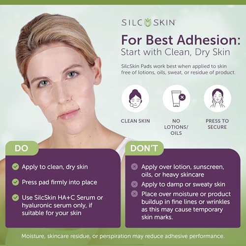 Silc Skin Neck Wrinkle Pads - 2 Pack, 60-Day Supply for Youthful Skin