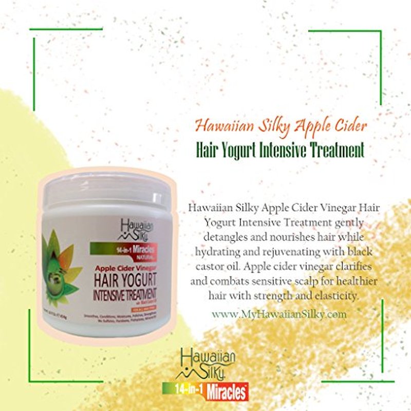 Hawaiian Silky Hair Conditioner, 14-in-1 Miracles Intensive Treatment with Black Castor Oil, 16 fluid ounces, White