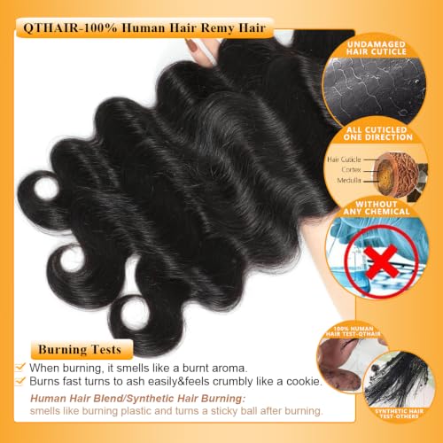 22 Inch Unprocessed Brazilian Body Wave Hair Bundles - Natural Black