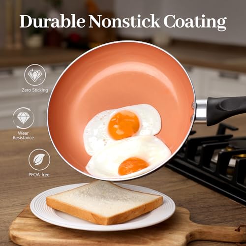 15-Piece Ceramic Cookware Set Nonstick Pots and Pans with Induction Compatibility