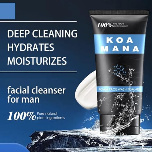 GOODY 2'S KOA MANA Foaming Face Wash for Men, 100% Organic, Pure Plant Ingredients, 180 ml