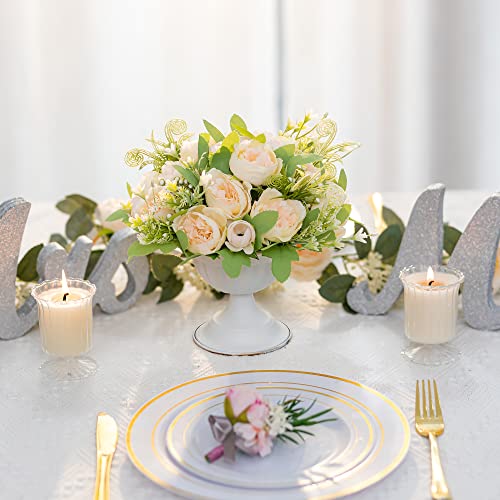 Sziqiqi White 5.1in Wedding Centerpiece Vase Set of 10 - Modern Flower Arrangements