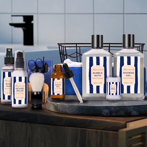 Cedar & Bergamot Spa Gift Set for Men - Self Care & Care Package