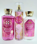 Bath & Body Works Twisted Peppermint Body Mist Shower Gel Lotion Set
