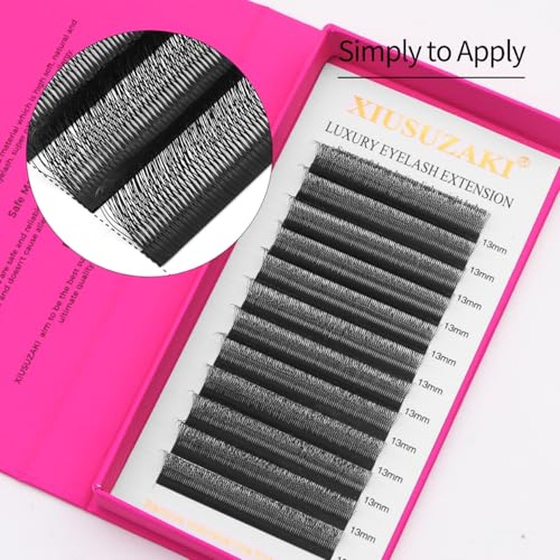 5D U Shaped Eyelash Extensions, Volume Crisscross Lashes Handwoven Wispy Clusters for Professional Lash Artists(5D-U-Single Tip-0.07 C-8-15mmMIX)