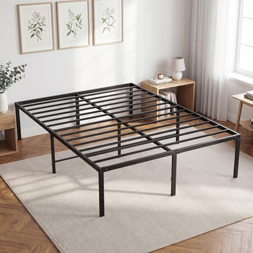DUMOS Queen Bed Frame 18 Inch Metal Platform Bed Frame - Modern & Durable