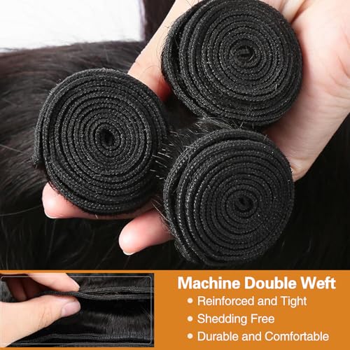 24-28 Inch Human Hair Bundles - Straight Virgin Hair 3 Bundles