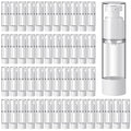 Sabary 60 Pcs Clear Airless Pump Bottles Refillable Cosmetic Travel Size Dispenser Vacuum Plastic Travel Bottles Empty Lotion Pump Dispenser Liquid Toiletry Container(1 oz)