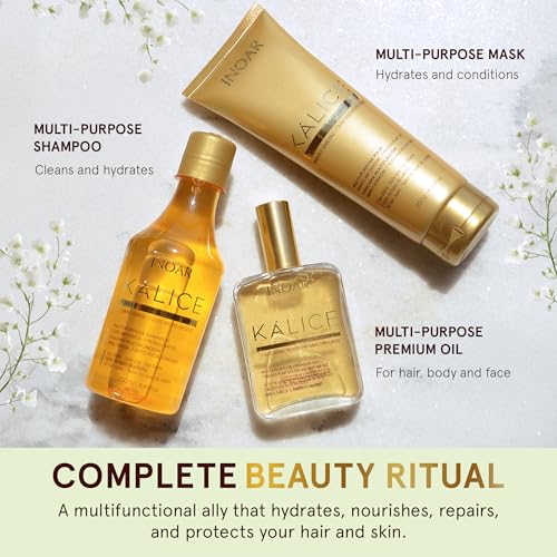 INOAR Kalice ?leo Essential Oil Blend Multi-Purpose Moisturizing & Regenerating Serum for Hair, Face & Body, 3.4 fl oz