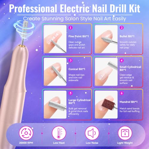VANREESA Fall Gel Nail Polish Set with UV Lamp & Nail Drill - 55 Elegant Retro Tone
