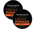 Cream Pomade 4oz Pack of 2 - Medium Hold, Low Shine, Water-Based Hair Styling Putty