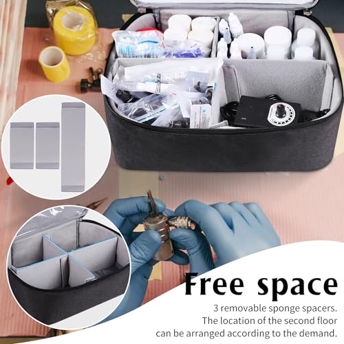 Tattoo Carrying Case Organizer Bag for Tattoo Machines & Tools - Durable, Portable