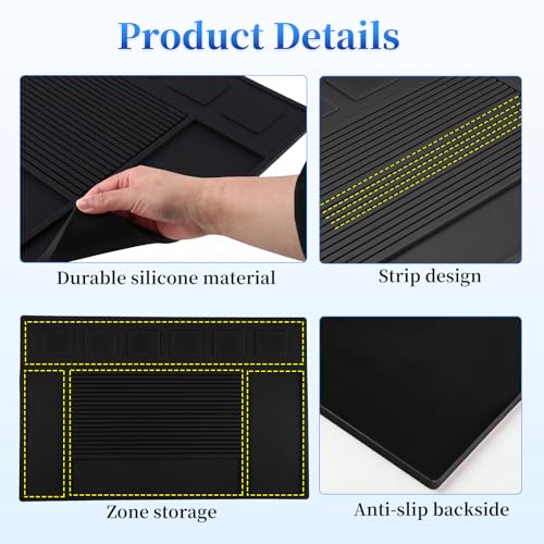 Magnetic Barber Mat for Clippers & Tools - Organizer for Hairdressing Station