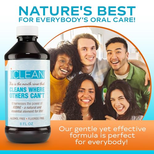 iCLEAN Molecular Iodine Mouth Rinse 8 Fl Oz, Alcohol & Fluoride Free, Variation 1