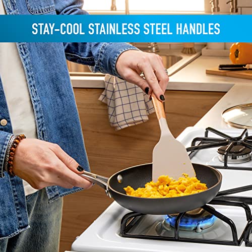 6-Piece Nonstick Cookware Set with AquaShield™ - Hard-Anodized Pots & Pans