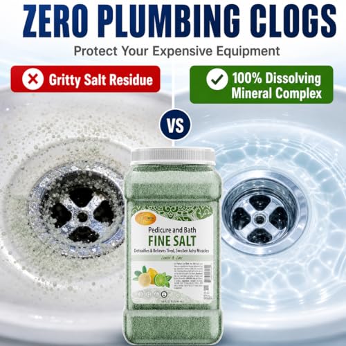 Spa Redi Dead Sea Salt Pedicure Soak Lemon & Lime 128oz - Professional Foot Spa Salt