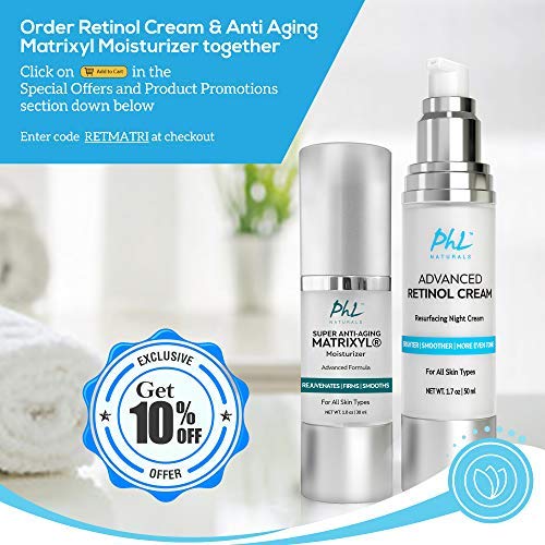 Retinol Cream for Face with Hyaluronic Acid ? Unscented Anti Aging Night Moisturizer with Natural Ingredients, Especially Formulated for Sensitive Skin and those New to Retinoids -USA Made, 1.75 Ounce