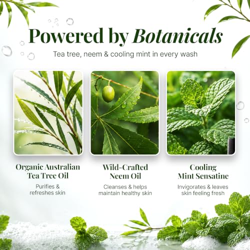 Oleavine TheraTree Tea Tree Oil Body & Foot Wash 12oz Pack of 2 - Refreshing Mint Formula