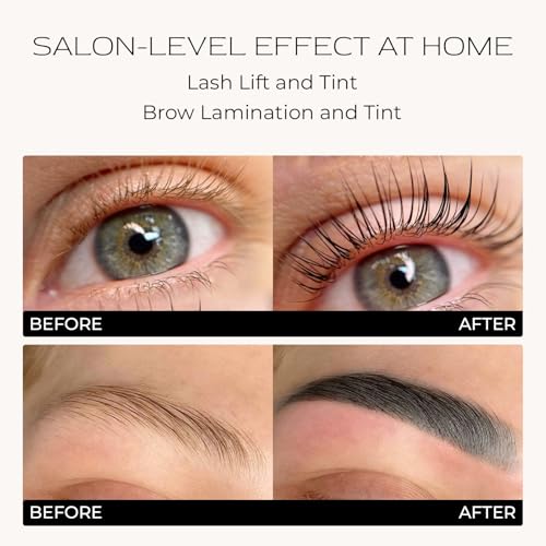 Libeauty Lash Lift Kit and Black Color Kit, Brow Lamination Kit, 4-in-1 Beginner Friendly Eyelash Perm Kit, Effective Results, Easy to Use with Detailed Instruction, Natural Black