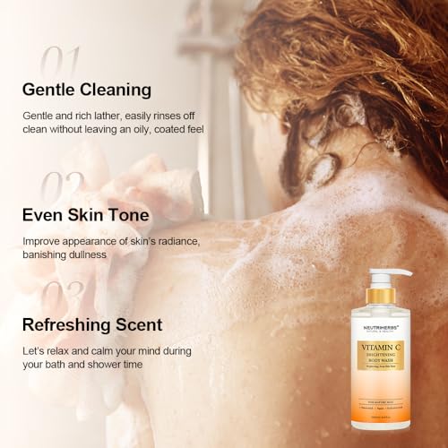 Brightening Body Wash with Vitamin C & Hyaluronic Acid – Dull Skin Relief